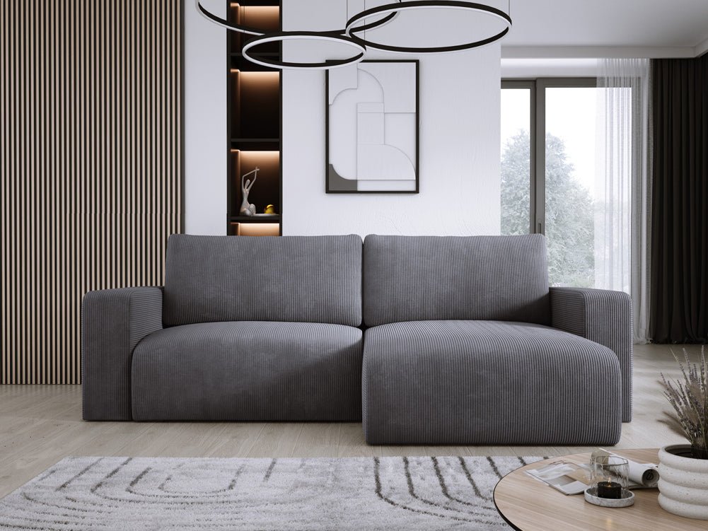 Designer Sofa Carl Cord mat Schlof- a Klapfunktioun