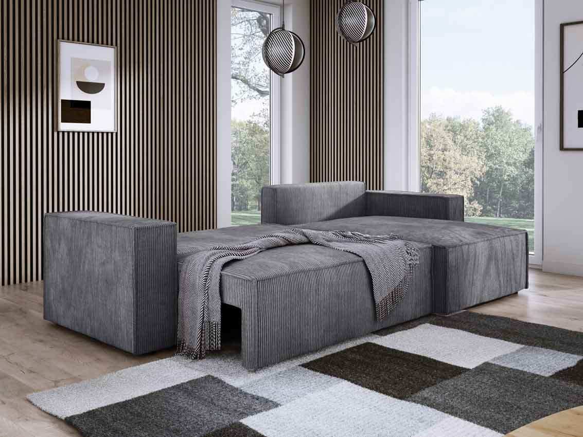 Designer Sofa Velanova mit Schlaffunktion und Stauraum