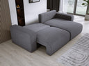 Designer corner sofa Carl Corduroy with sleeping and fold-out function