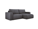 Designer corner sofa Carl Corduroy with sleeping and fold-out function