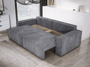 Designer Sofa Velanova 3 Sëtzer Cord mat Schlof- a Klappfunktioun