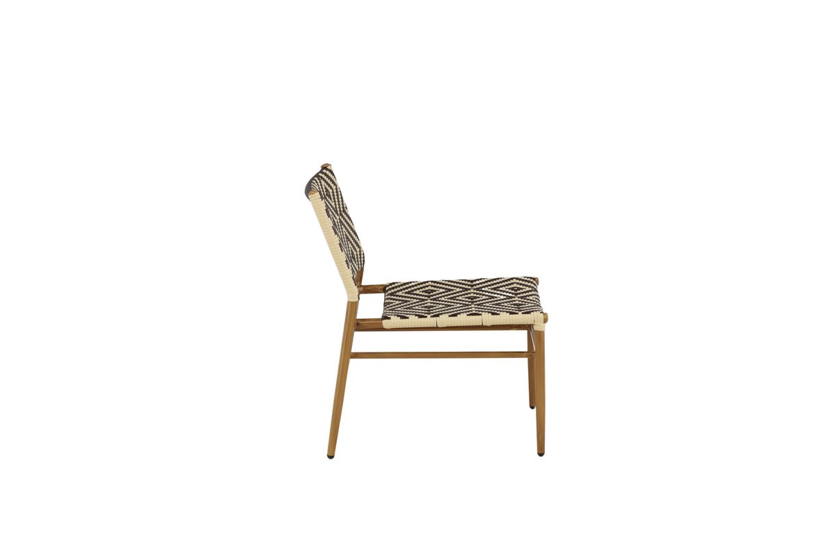 Chaise de jardin Carla - en rotin en Beige et tons bruns
