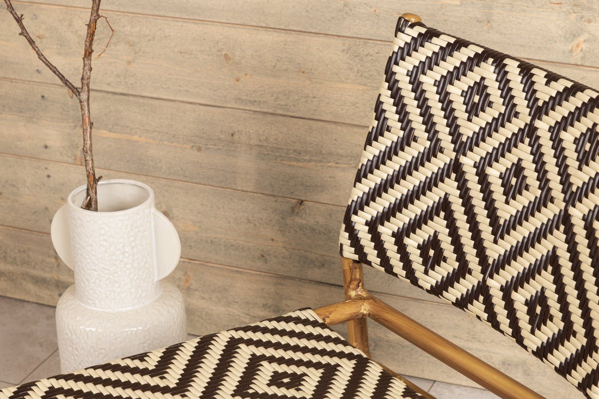 Chaise de jardin Carla - en rotin en Beige et tons bruns