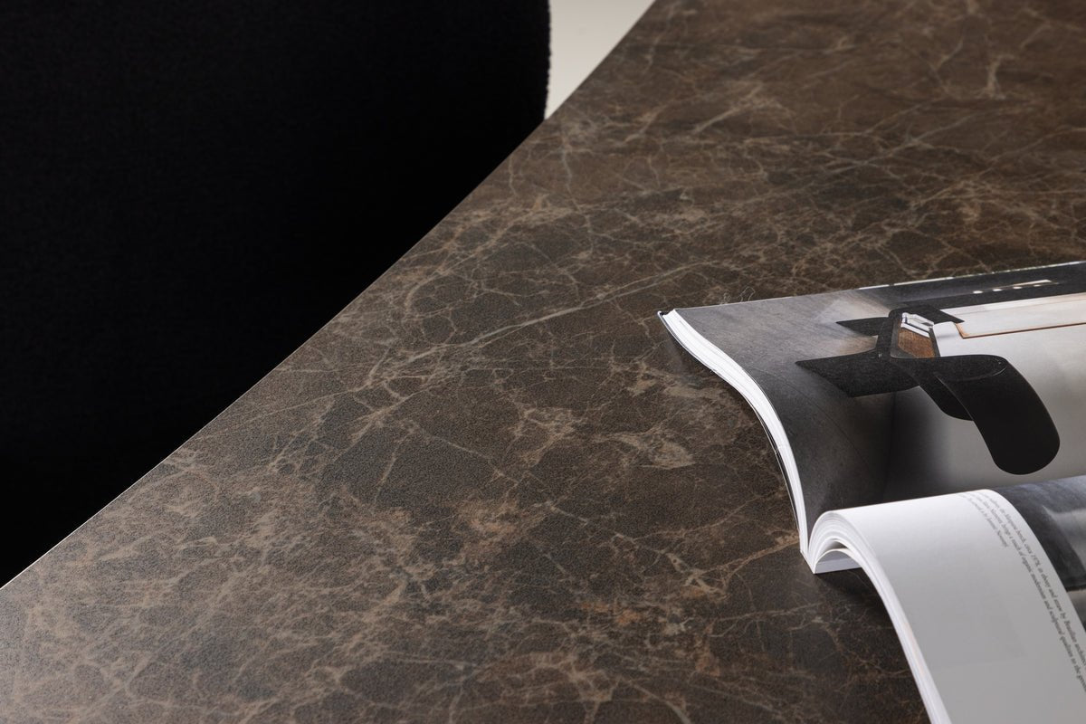 Dining table Mera - in brown marble look