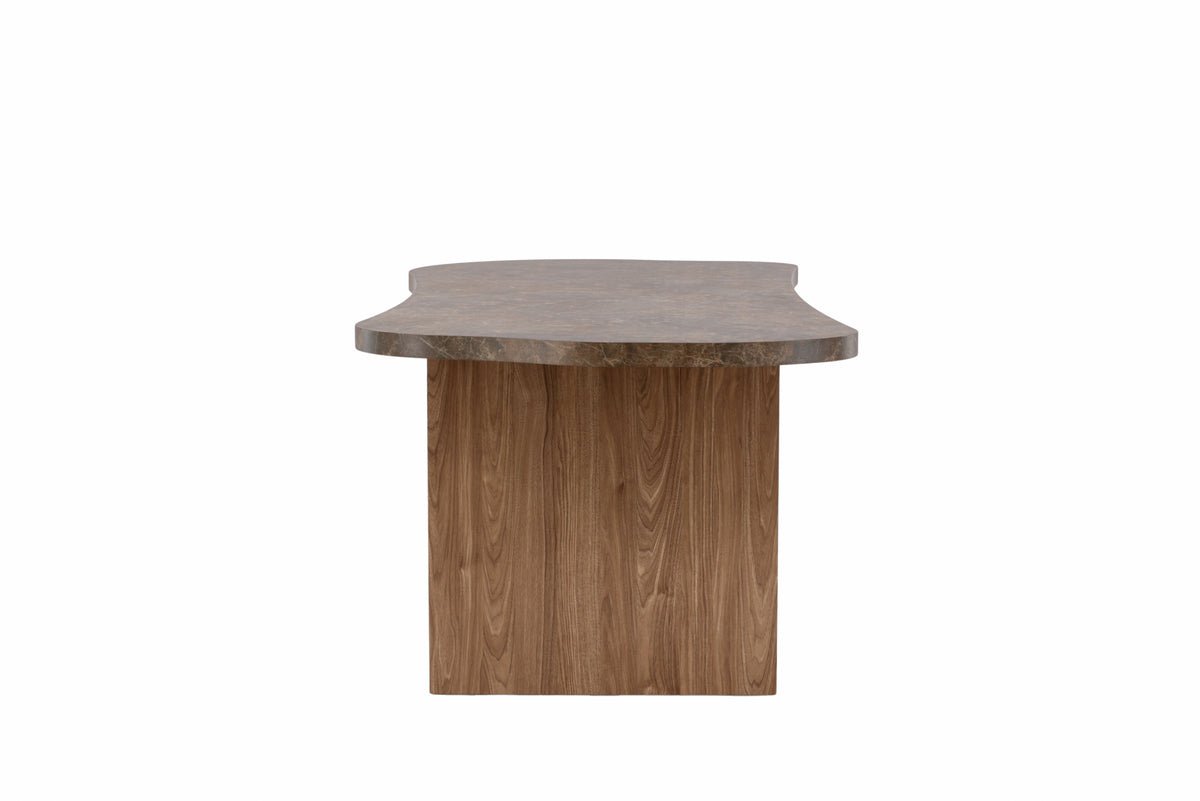 Dining table Mera - in brown marble look