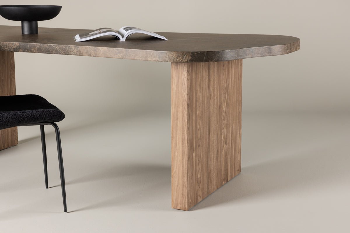 Dining table Mera - in brown marble look