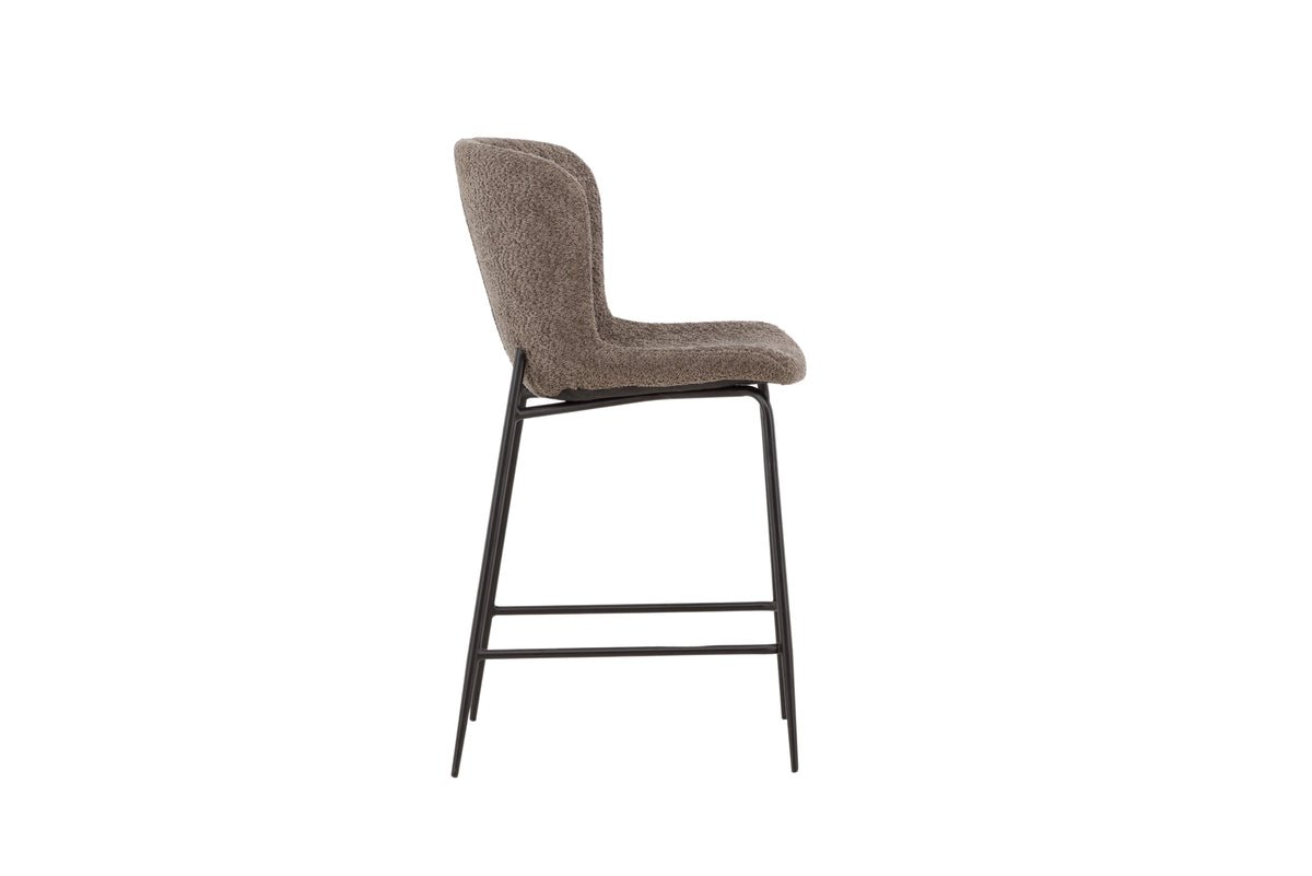 Bar stool Sonee - With soft bouclé fabric