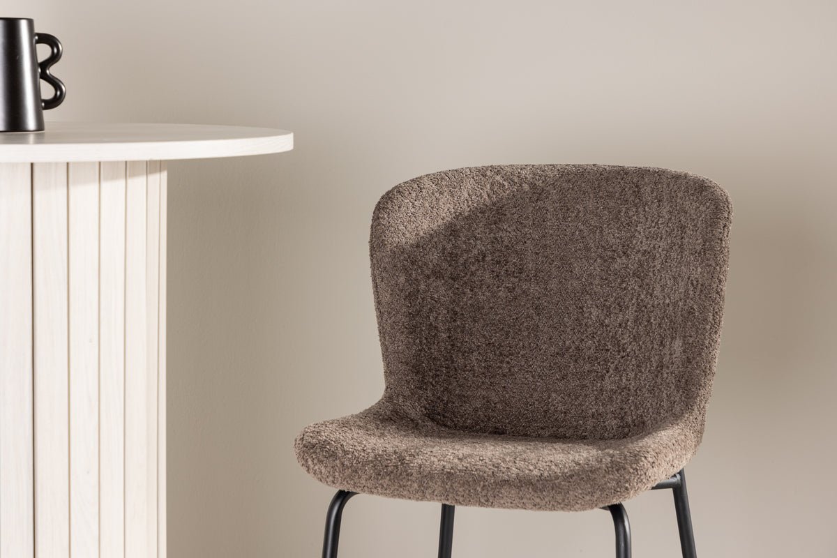 Bar stool Sonee - With soft bouclé fabric
