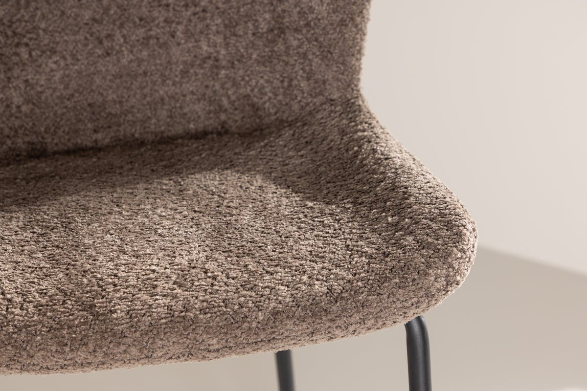 Bar stool Sonee - With soft bouclé fabric
