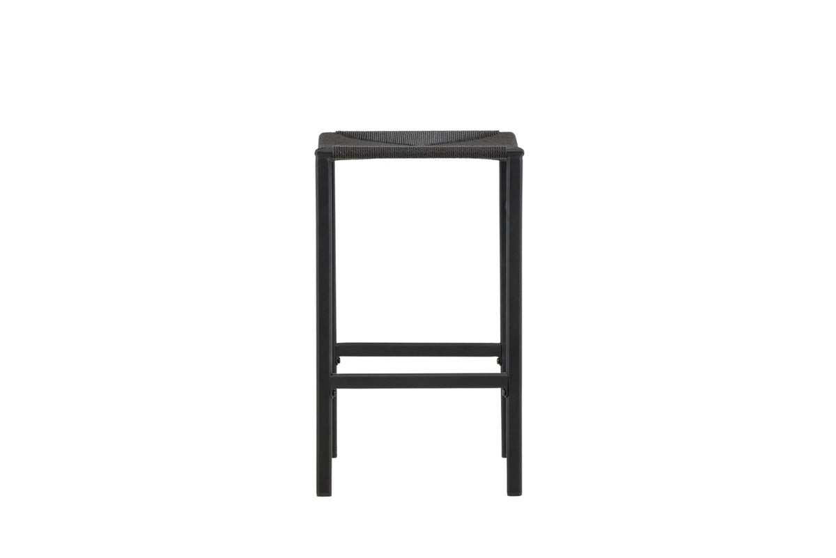 2-piece set - Bar stool Simon a combination of steel and rope weave