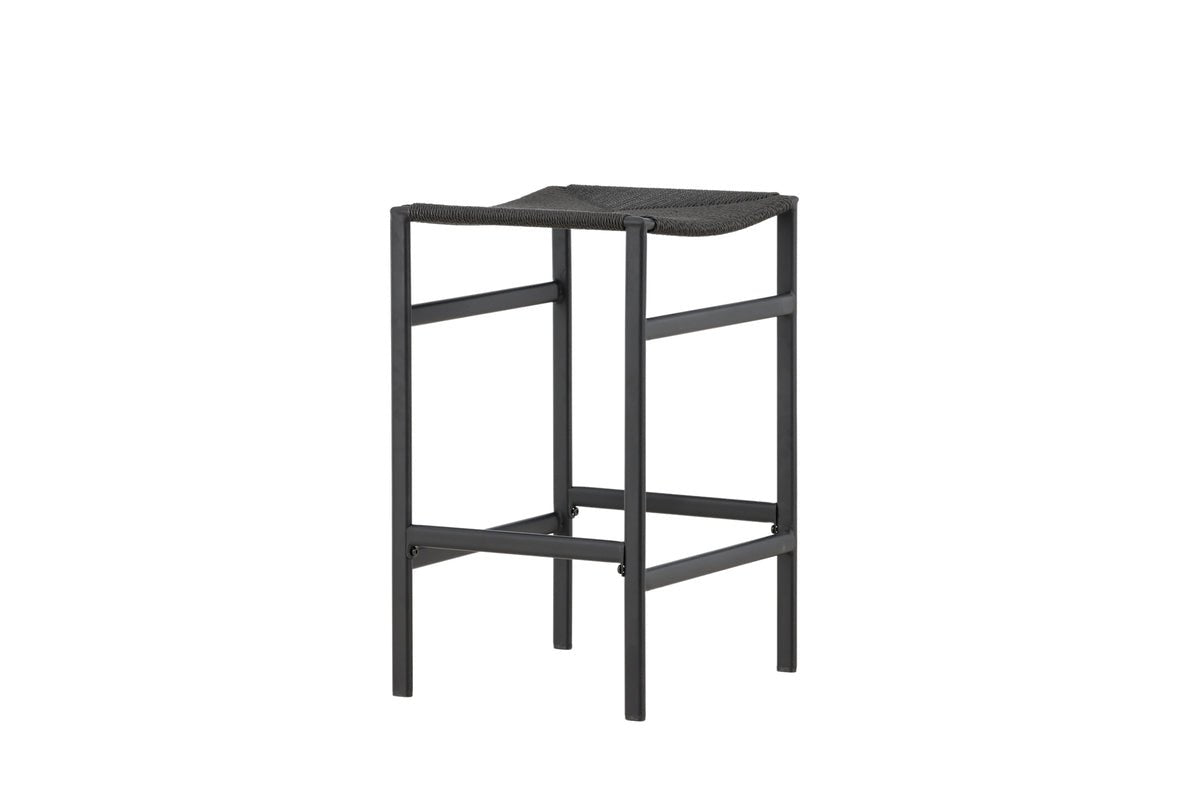 2-piece set - Bar stool Simon a combination of steel and rope weave