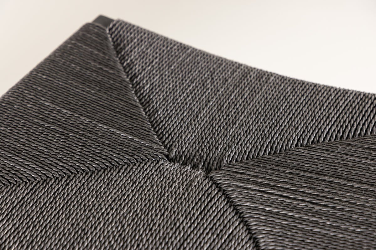 2-piece set - Bar stool Simon a combination of steel and rope weave