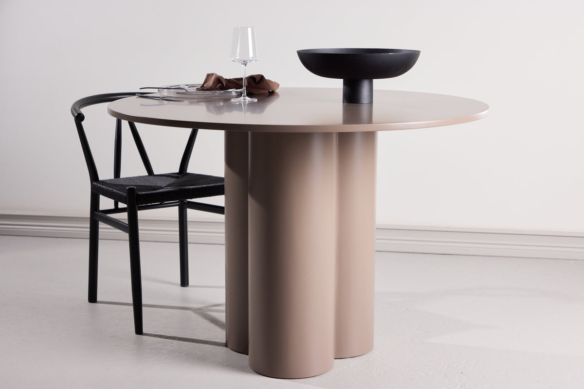 Dining table Cavallo – Round table Ø110 cm in Dark Brown