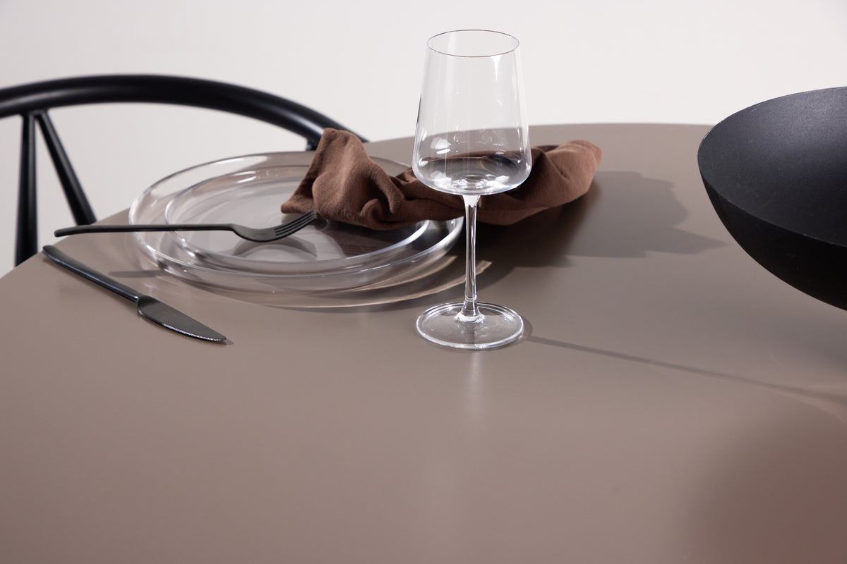 Dining table Cavallo – Round table Ø110 cm in Dark Brown