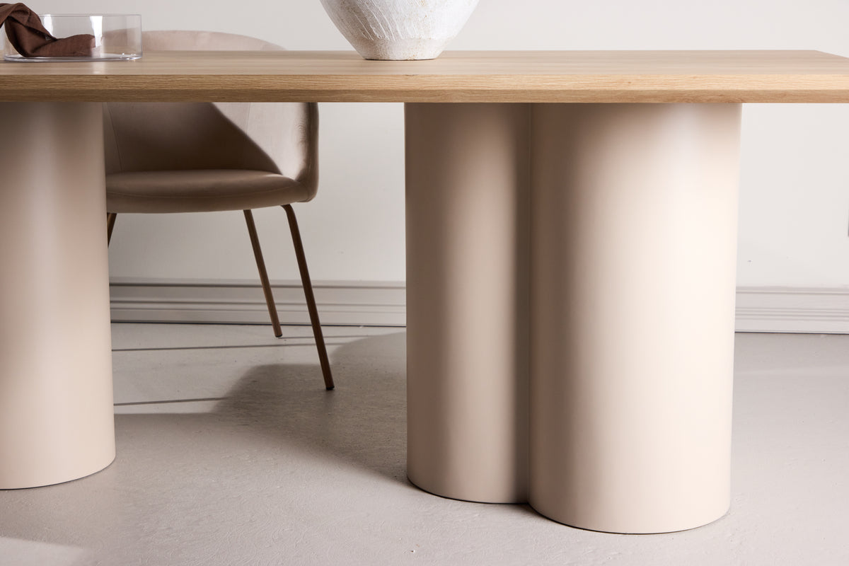 Dining table Belluno – Rectangular table 210 × 100 cm in Whitewash