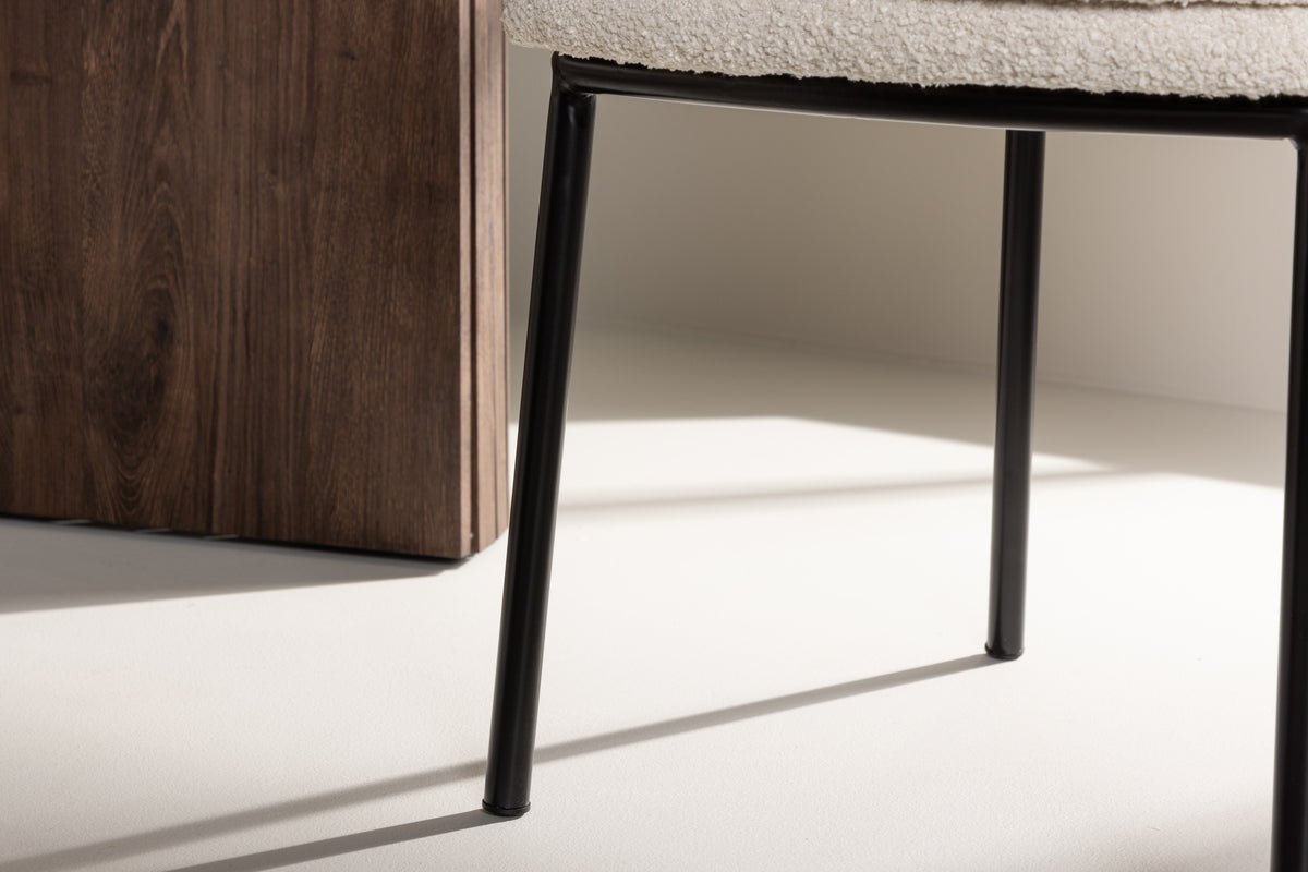 Ensemble de 2 - Chaise Antonia avec assise douce en bouclé