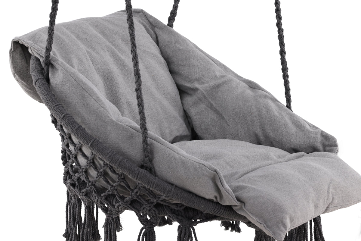 Fauteuil suspendu de jardin Vera - en polyester blanc ou gris