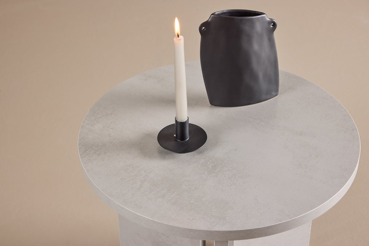 Coffee table Heroli - stylish round table with asymmetrical base