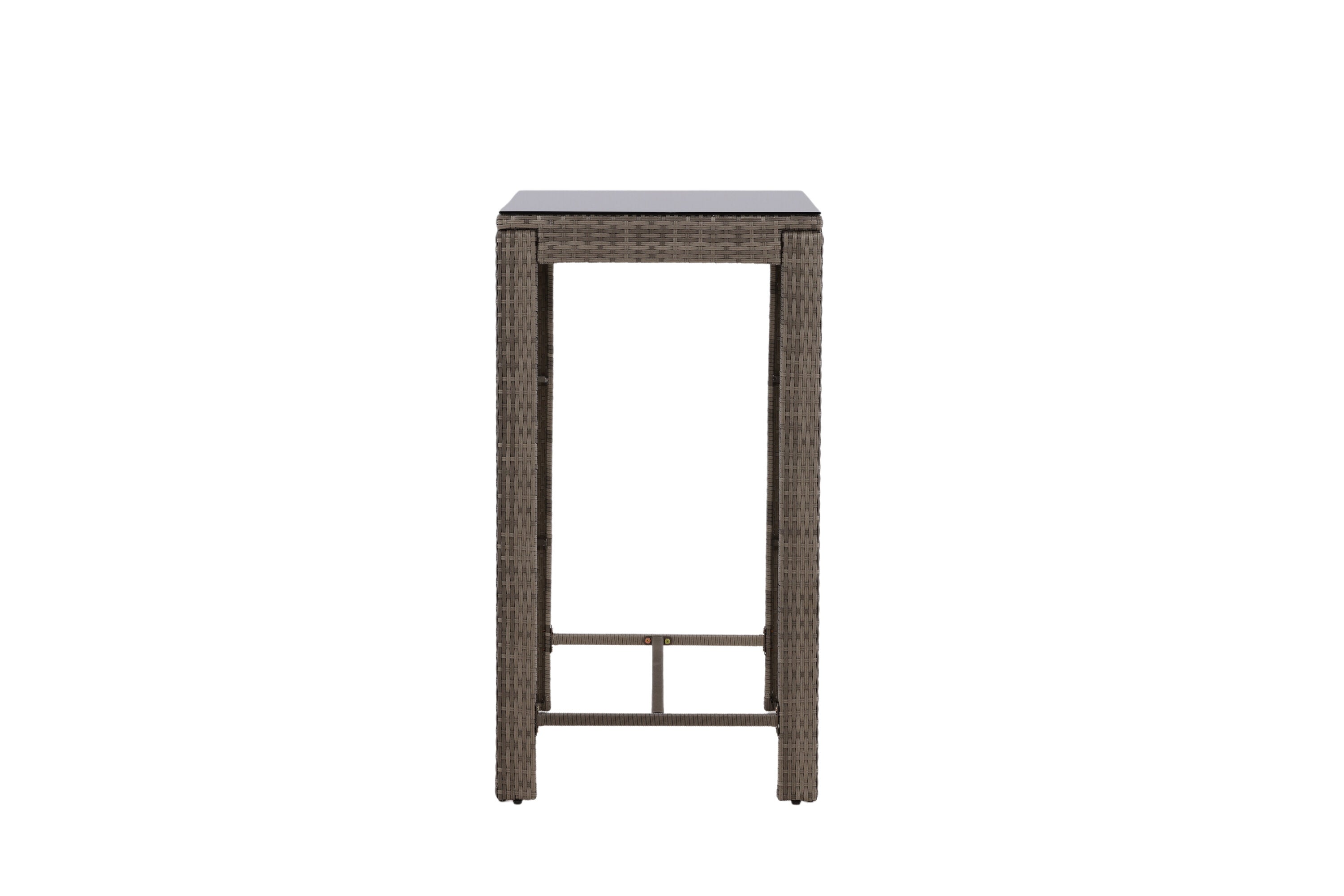 Garten Bartisch Bärbel - Hochtisch aus Rattan mit Glasplatte