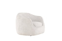 Fauteuil Elias - en gris clair avec des formes arrondies
