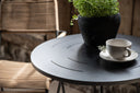 Coffee Table Hanoi - Ø65 with Black Steel Tabletop