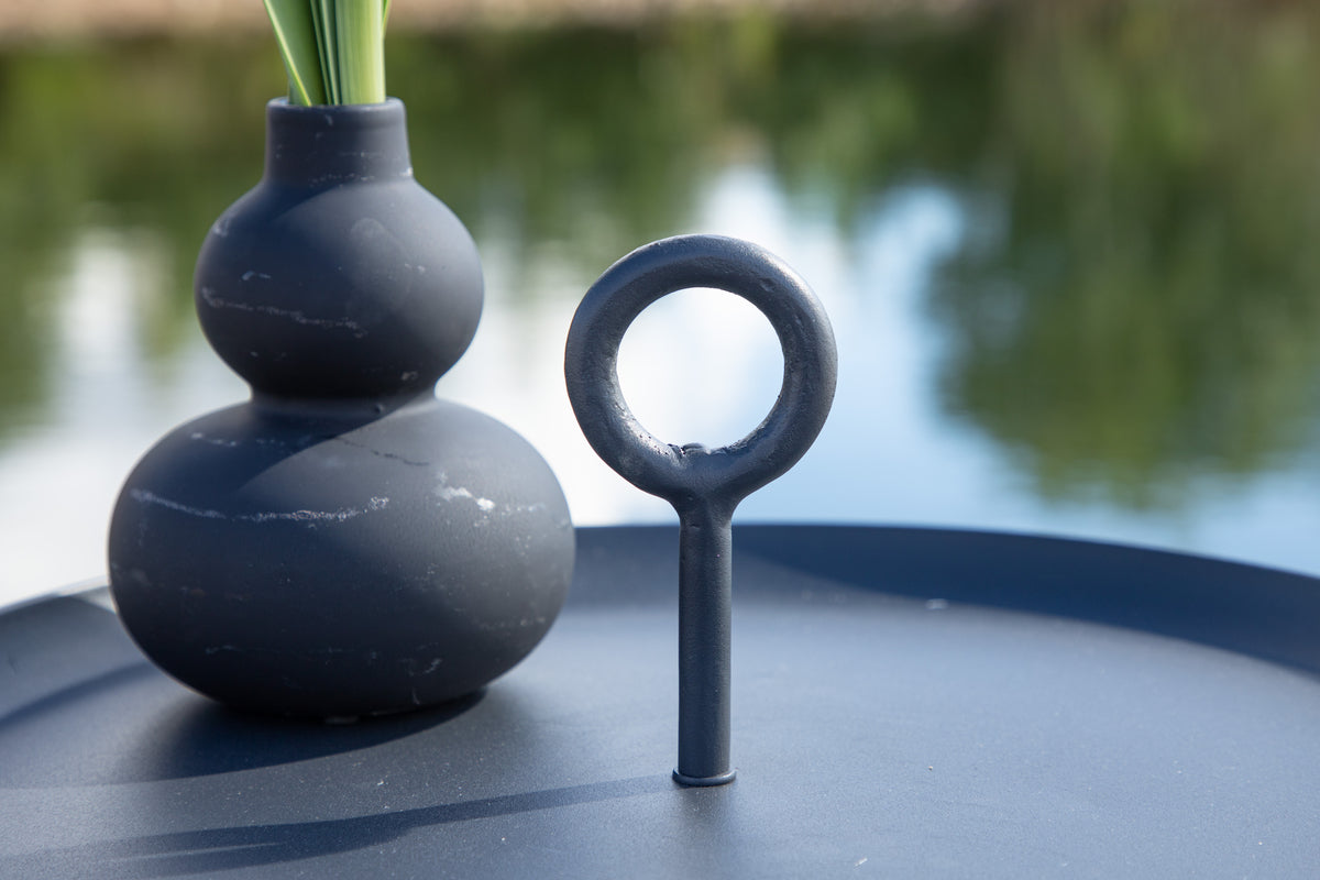 Table d'appoint de jardin Moeve - Ø40 en acier noir