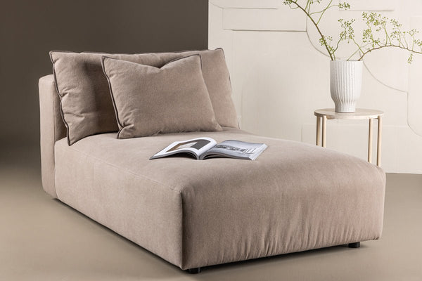 Designer fauteuil lounge Lanzia – Marron avec aspect lin
