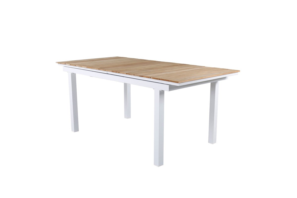 Garden table Caimana - an extendable dining table with a noble teak wood top