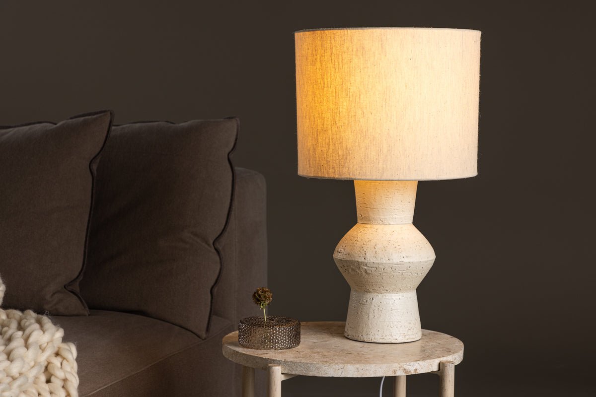 Lampe de table « Ivorya » – Look élégant avec terre cuite et jute
