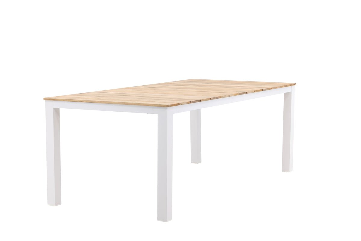 Garden Dining Table Eliano - 210x100 cm with a Teak Wood Tabletop in Natural Finish