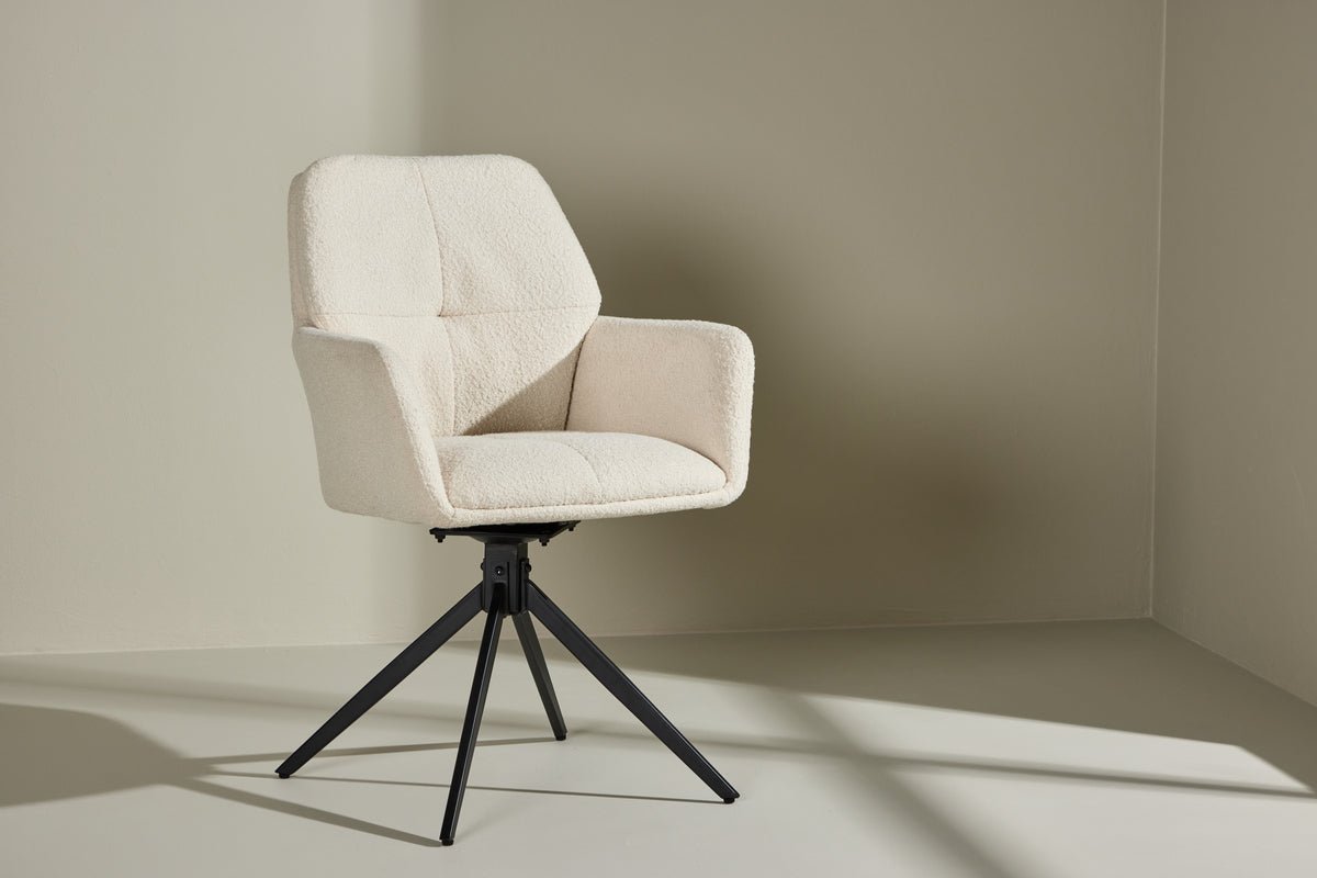 Ensemble de 2 chaises Marko faciles d'entretien en Marron ou Blanc