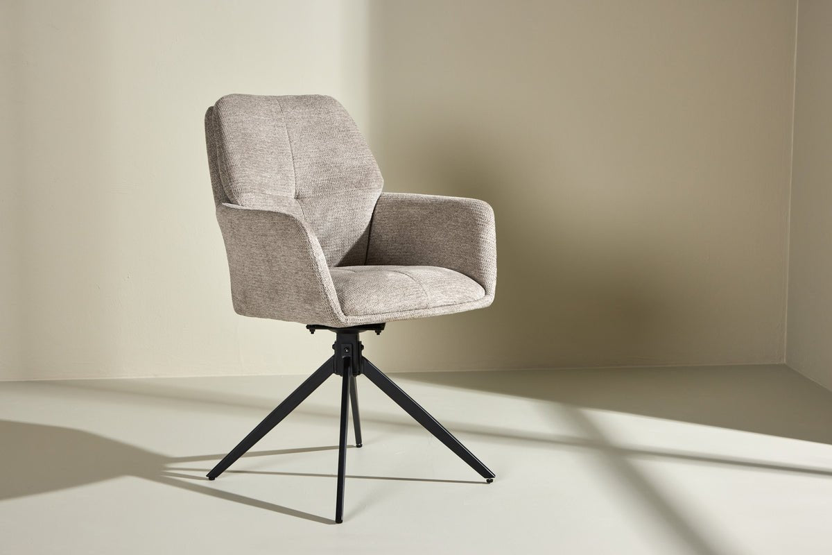 Ensemble de 2 chaises Marko faciles d'entretien en Marron ou Blanc