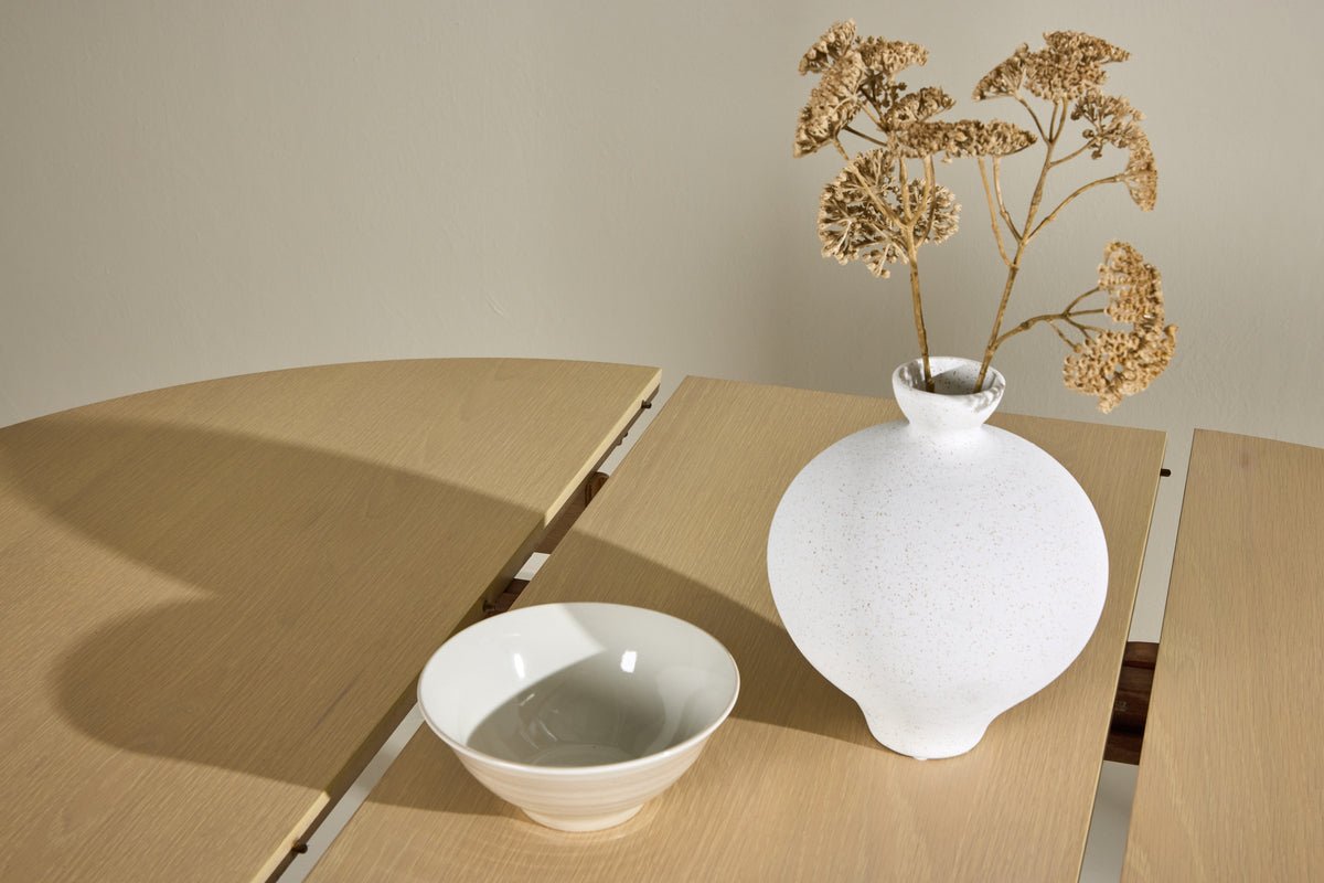 Table à manger Facile - table à manger ovale extensible blanchie