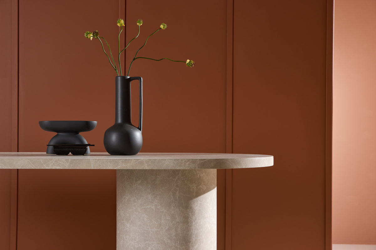 Dining table Cielo - in a simple design with an elegant marble look