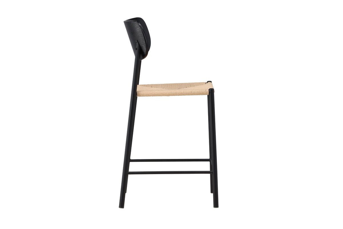 Tabouret de bar Savannah - avec une assise en tressage naturel en corde