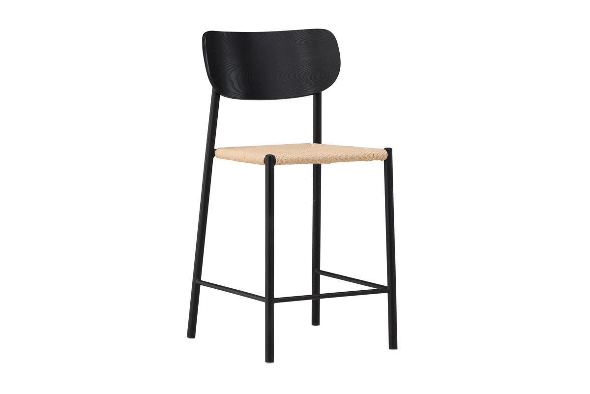 Tabouret de bar Savannah - avec une assise en tressage naturel en corde