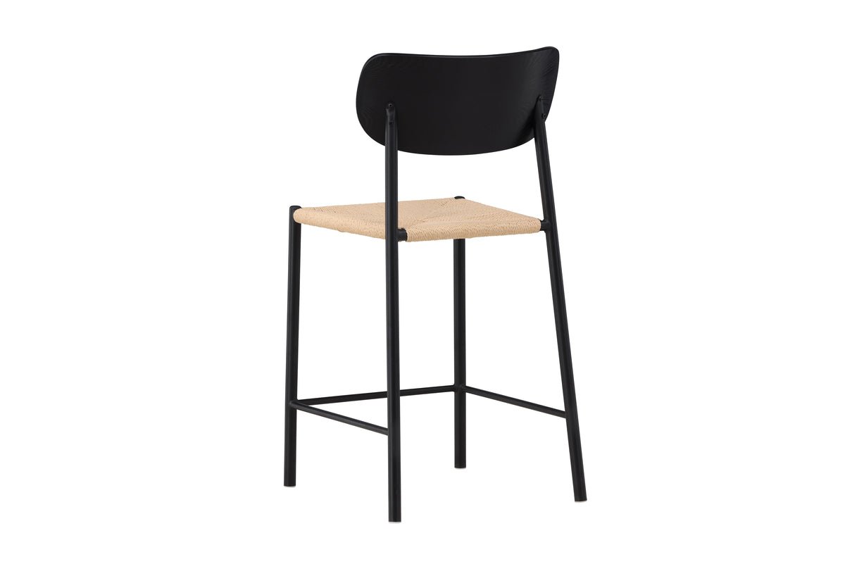 Tabouret de bar Savannah - avec une assise en tressage naturel en corde