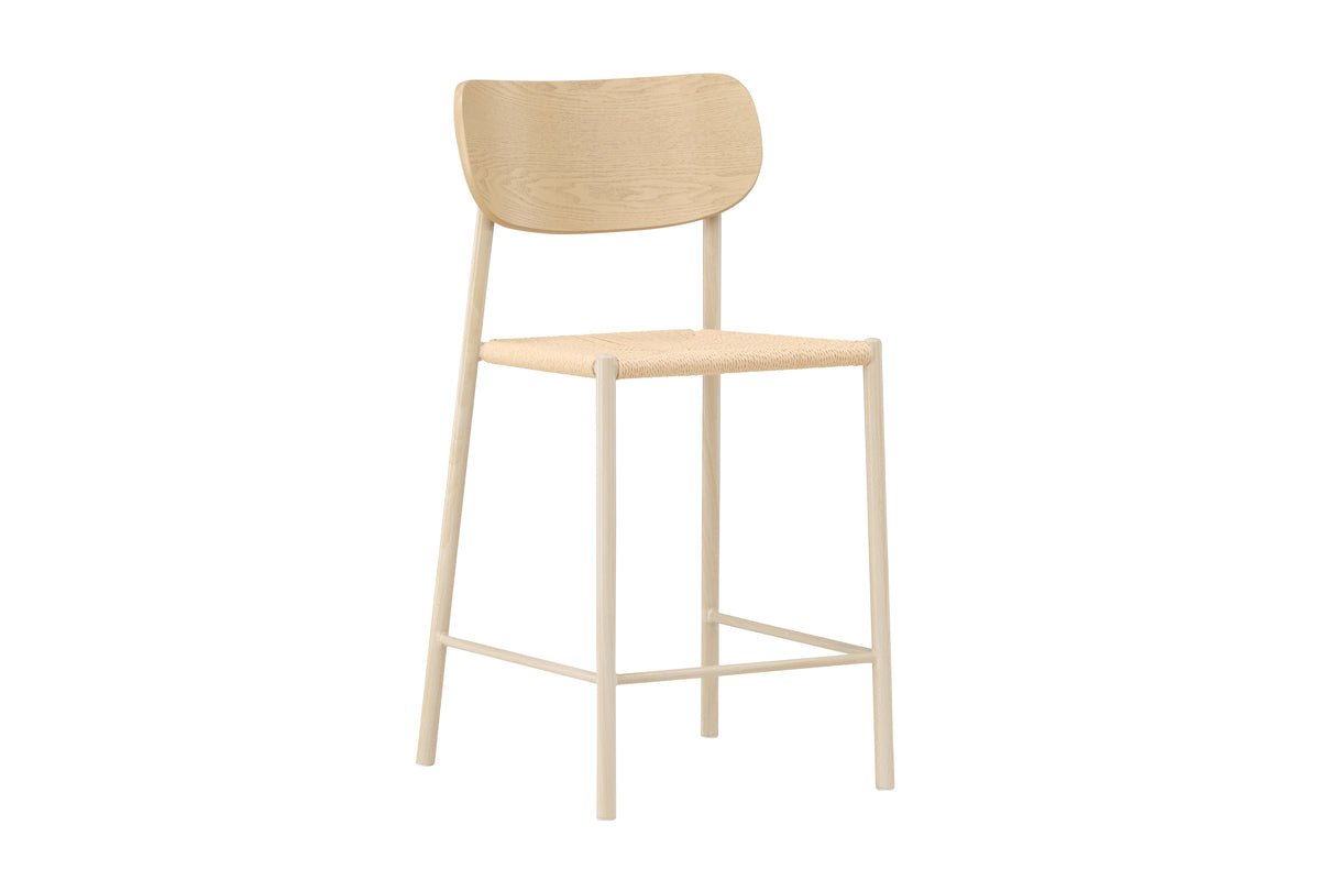 Tabouret de bar Savannah - avec une assise en tressage naturel en corde