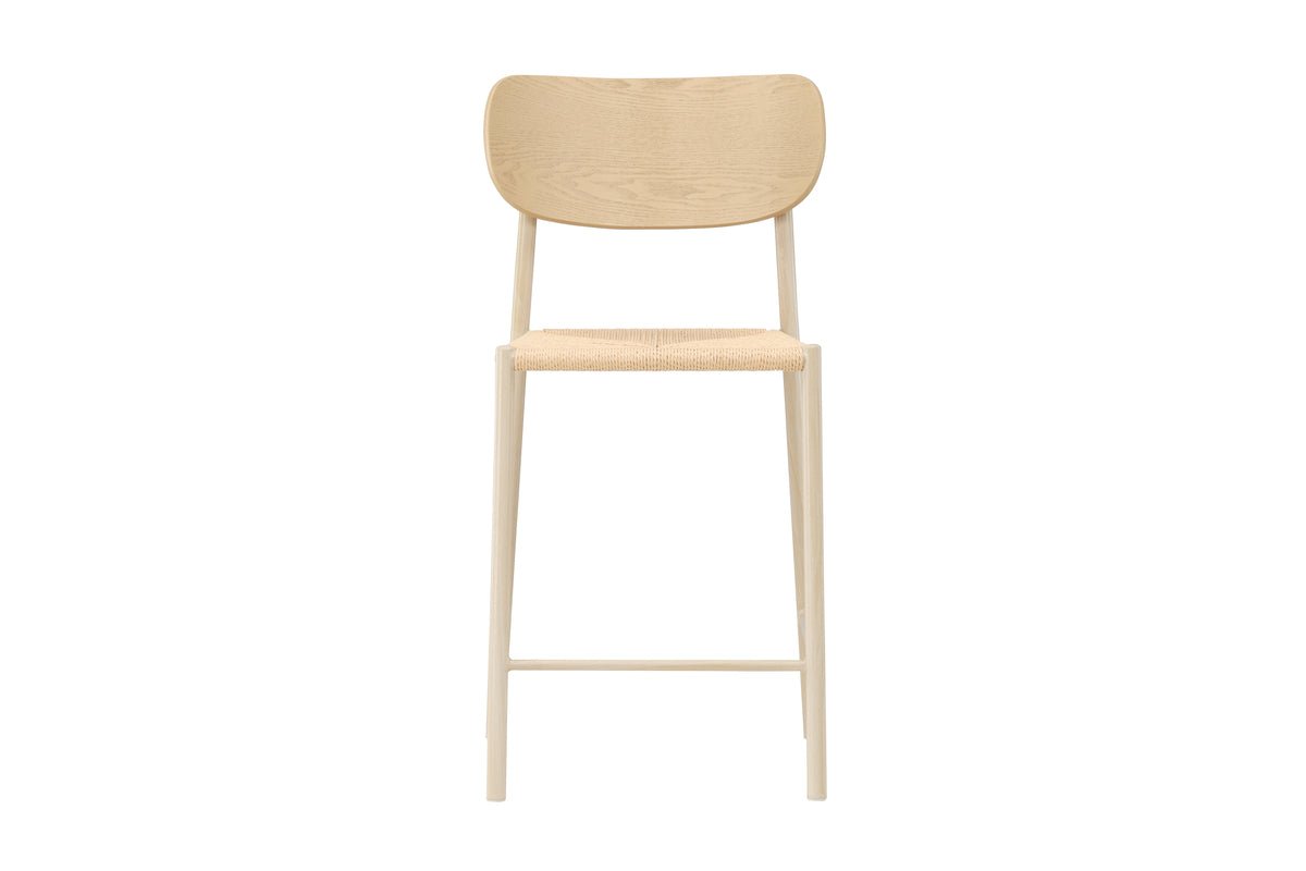 Tabouret de bar Savannah - avec une assise en tressage naturel en corde