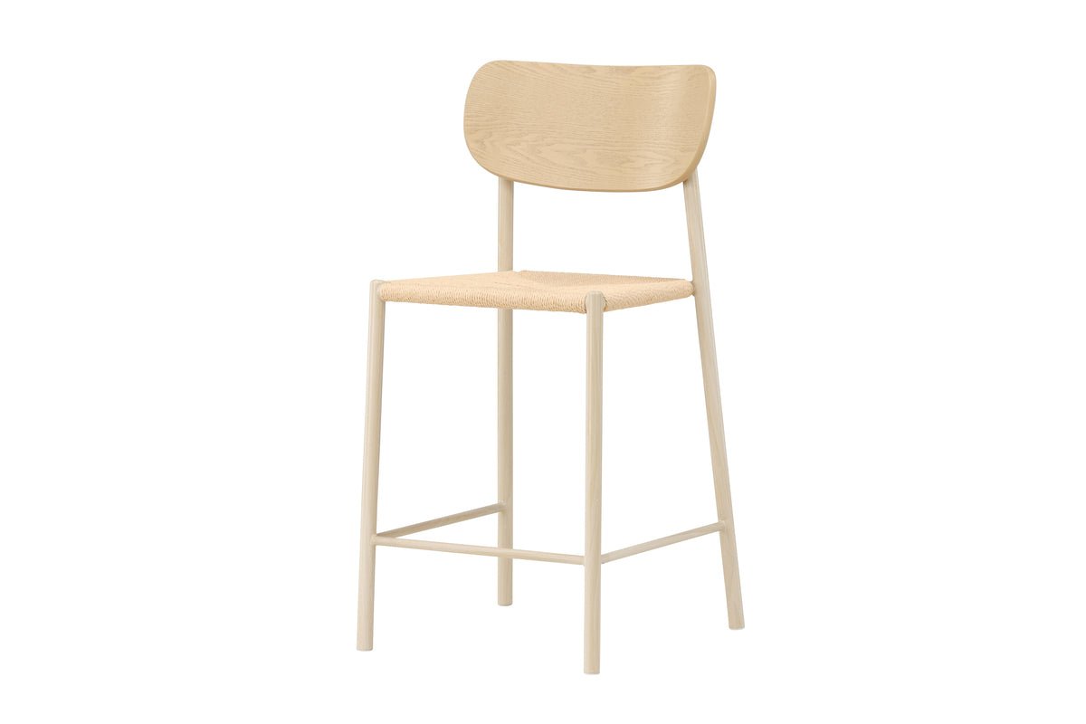 Tabouret de bar Savannah - avec une assise en tressage naturel en corde