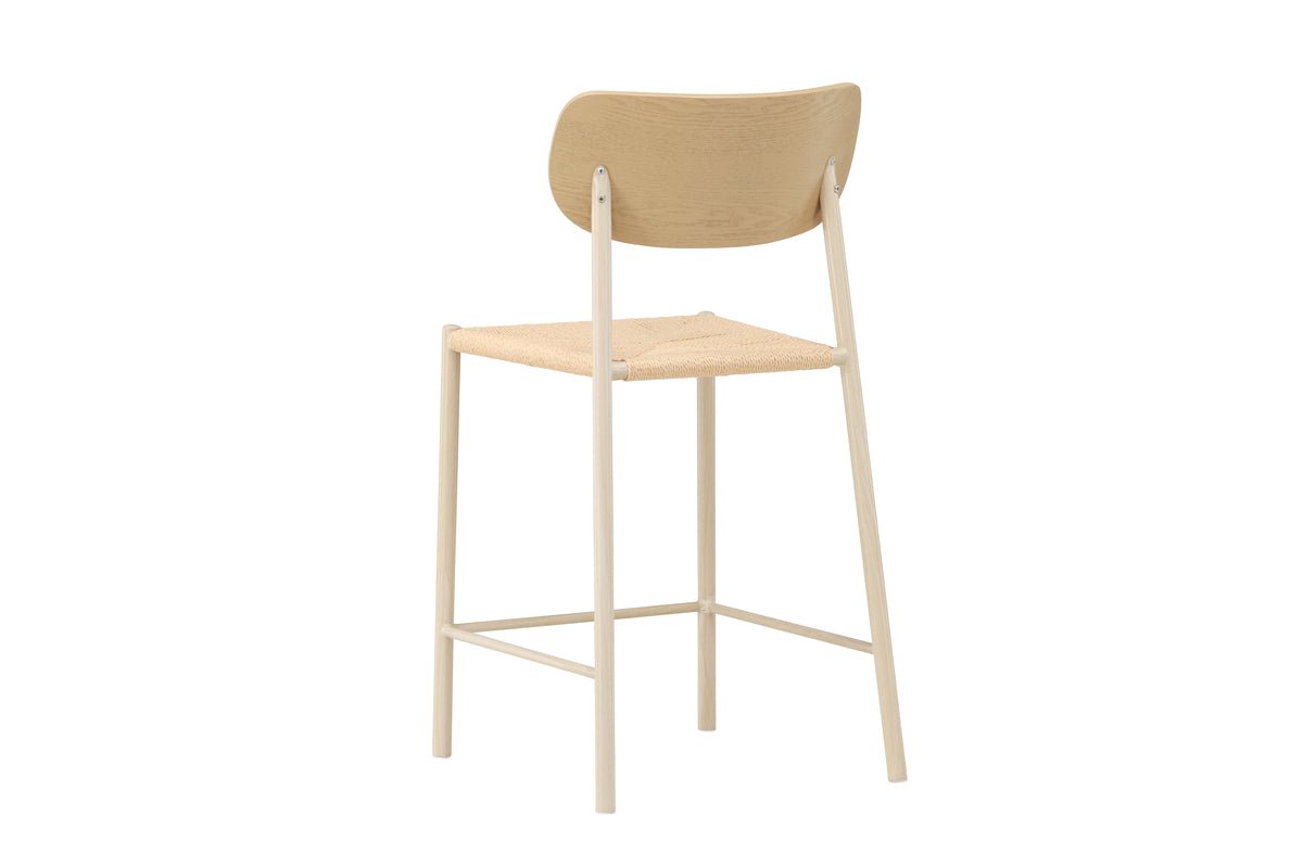 Tabouret de bar Savannah - avec une assise en tressage naturel en corde