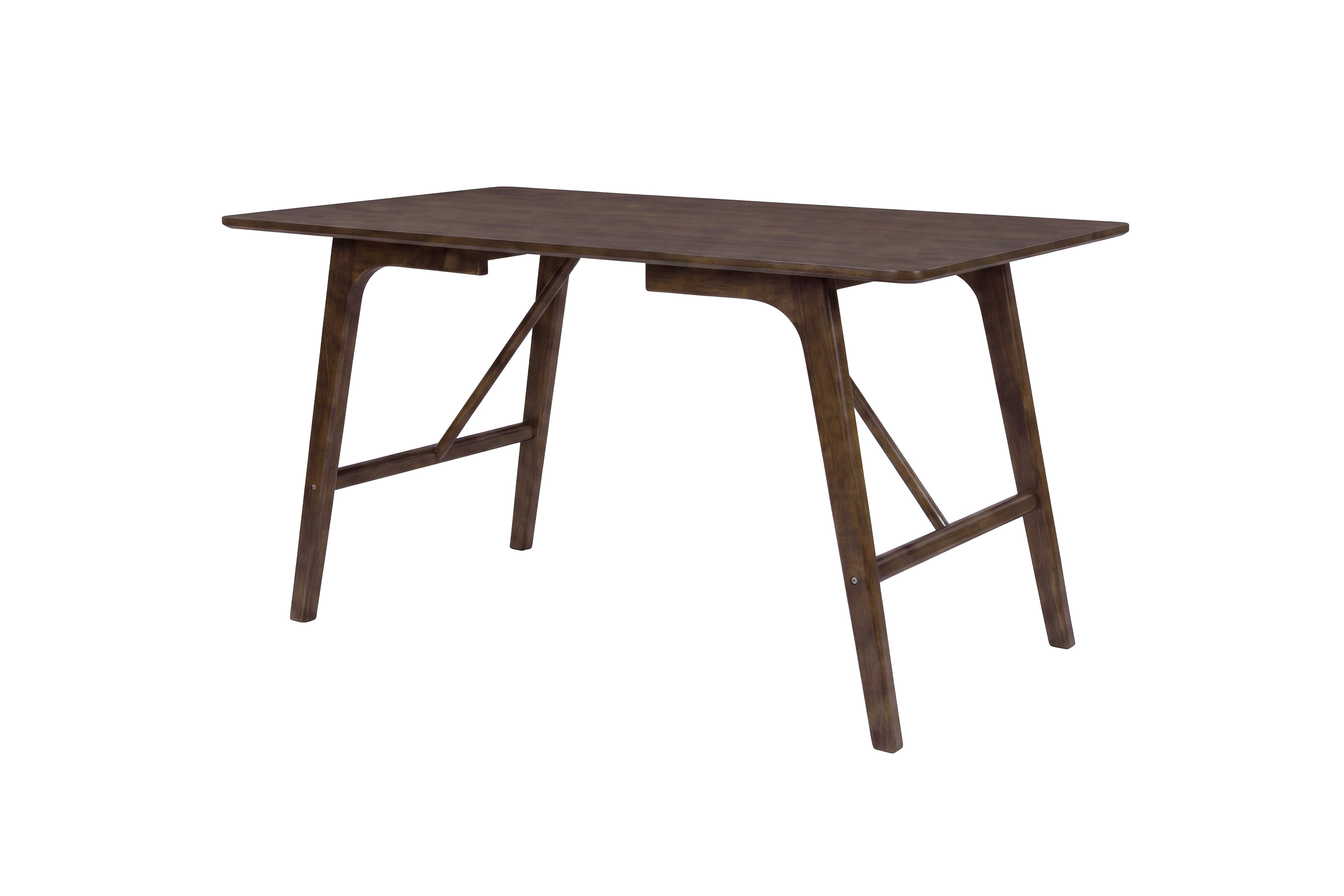 Table à manger Virelo - design rectangulaire en Marron foncé