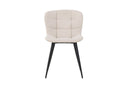 2er Set - Stuhl Angelica edle Kombination aus Beige und Schwarz