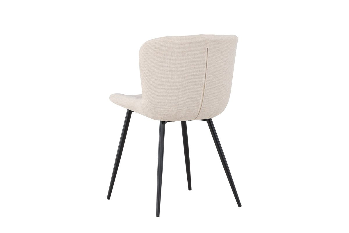 2er Set - Stuhl Angelica edle Kombination aus Beige und Schwarz