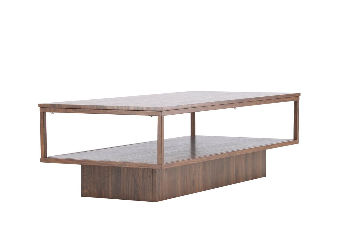 Table basse Magela - en aspect noyer