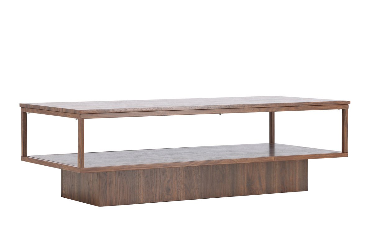 Table basse Magela - en aspect noyer