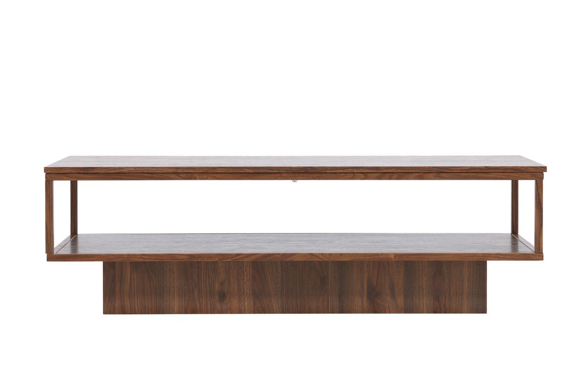 Table basse Magela - en aspect noyer