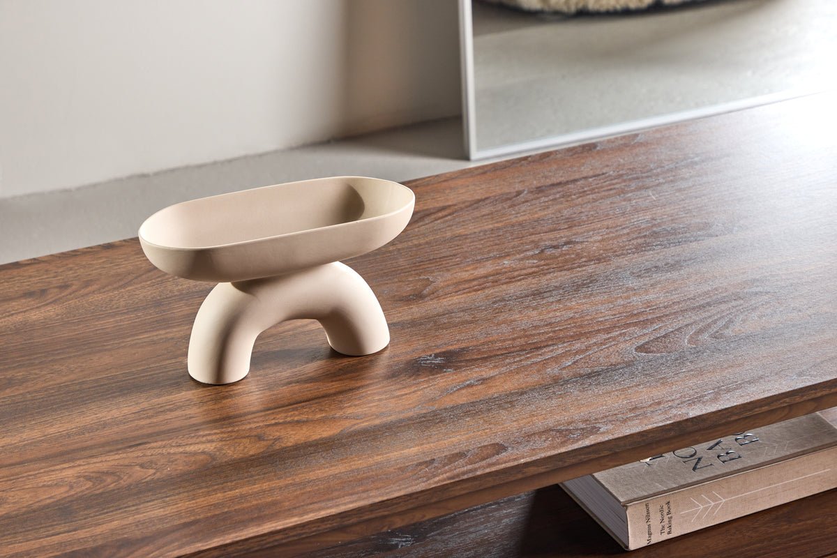 Table basse Magela - en aspect noyer