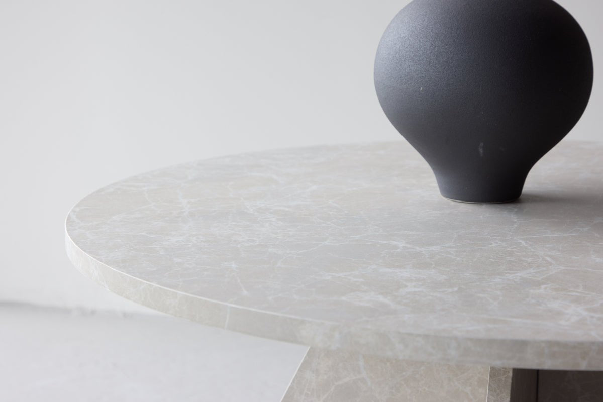 Coffee table Navaro - round table in soft Beige