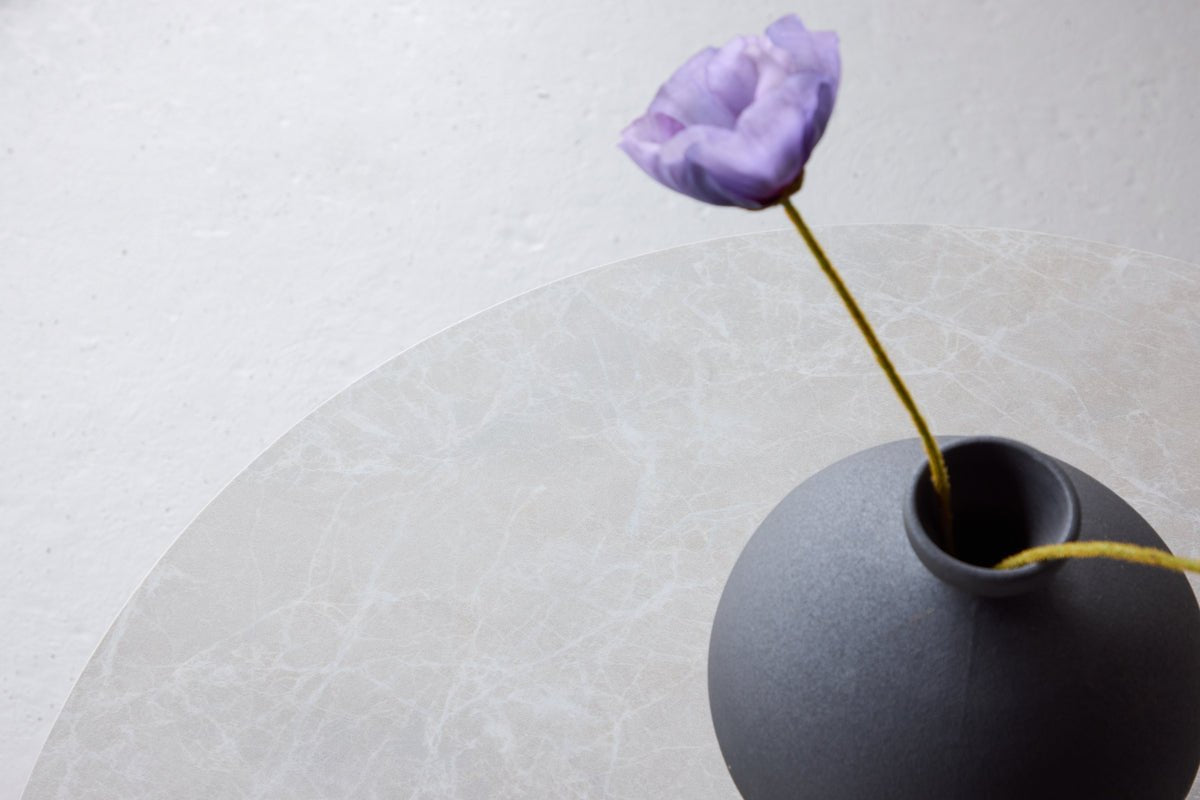 Coffee table Navaro - round table in soft Beige